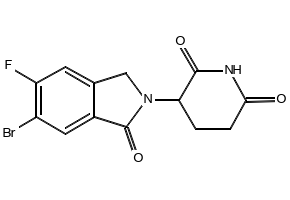 3-(6-bromo-5-fluoro-1-oxoisoindolin-2-yl)piperidine-2,6-dione structure, CAS 2438240-74-3