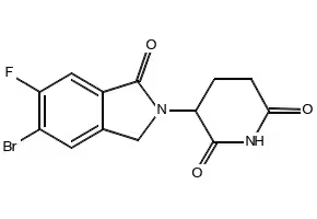 3-(6-bromo-4-fluoro-1-oxoisoindolin-2-yl)piperidine-2,6-dione structure, CAS 2438240-69-6