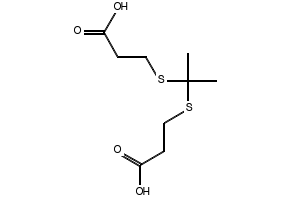 Propanoic acid, 3,3'-[(1-methylethylidene)bis(thio)]bis- structure, CAS 4265-59-2