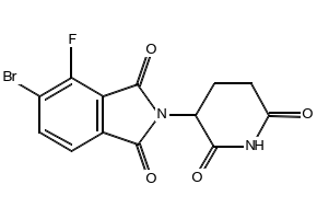 5-bromo-2-(2,6-dioxopiperidin-3-yl)-4-fluoroisoindoline-1,3-dione structure, CAS 2740657-28-5