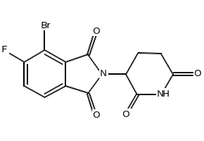 4-bromo-2-(2,6-dioxopiperidin-3-yl)-5-fluoroisoindoline-1,3-dione structure, CAS 2851889-86-4