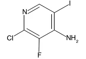 2-chloro-3-fluoro-5-iodopyridin-4-amine structure, CAS 1801841-62-2
