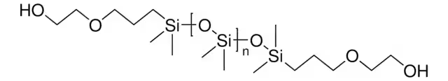 POLY(DIMETHYLSILOXANE), BIS(HYDROXYALKYL) TERMINATED structure, CAS 156327-07-0