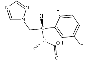 (αR,βR)-β-(2,5-Difluorophenyl)-β-hydroxy-α-Methyl-1H-1,2,4-triazole-1-butanoic Acid structure, CAS 483340-19-8