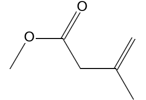 3-Butenoic acid, 3-Methyl-, Methyl ester structure, CAS 25859-52-3