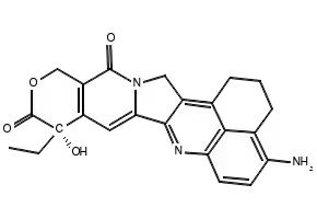 10H,13H-Benzo[de]pyrano[3',4':6,7]indolizino[1,2-b]quinoline-10,13-dione, 4-amino-9-ethyl-1,2,3,9,12,15-hexahydro-9-hydroxy-, (9S)- structure, CAS 2495742-21-5