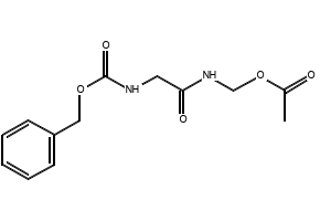 Carbamic acid, [2-[[(acetyloxy)methyl]amino]-2-oxoethyl]-, phenylmethyl ester (9CI) structure, CAS 75666-46-5