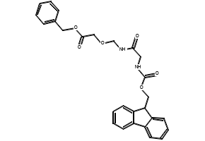7,10-Dioxa-2,5-diazaundecanoic acid, 4,9-dioxo-11-phenyl-, 9H-fluoren-9-ylmethyl ester structure, CAS 1599440-07-9