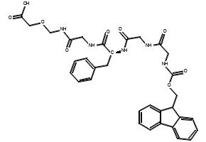 (S)-11-Benzyl-1-(9H-fluoren-9-yl)-3,6,9,12,15-pentaoxo-2,18-dioxa-4,7,10,13,16-pentaazaicosan-20-oic acid structure, CAS 2264011-98-3