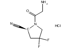 (S)-1-(2-aminoacetyl)-4,4-difluoropyrrolidine-2-carbonitrile structure, CAS 1448440-39-8