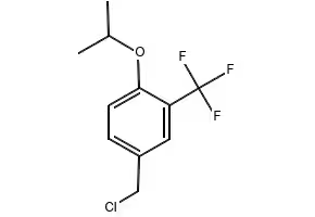 4-(Chloromethyl)-1-(1-methylethoxy)-2-(trifluoromethyl)benzene structure, CAS 1215118-94-7