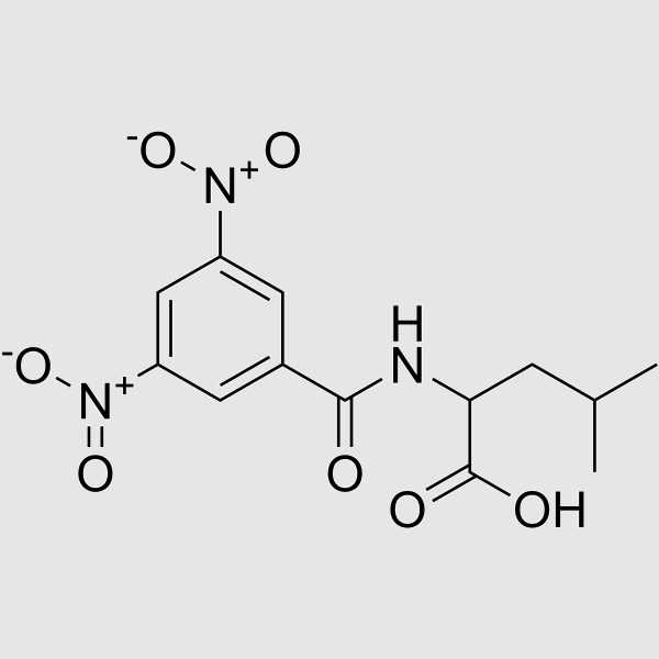 N-(3,5-Dinitrobenzoyl)-DL-leucine structure, CAS 74928-54-4