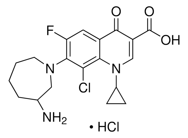Besifloxacin hydrochloride structure, CAS 141388-76-3