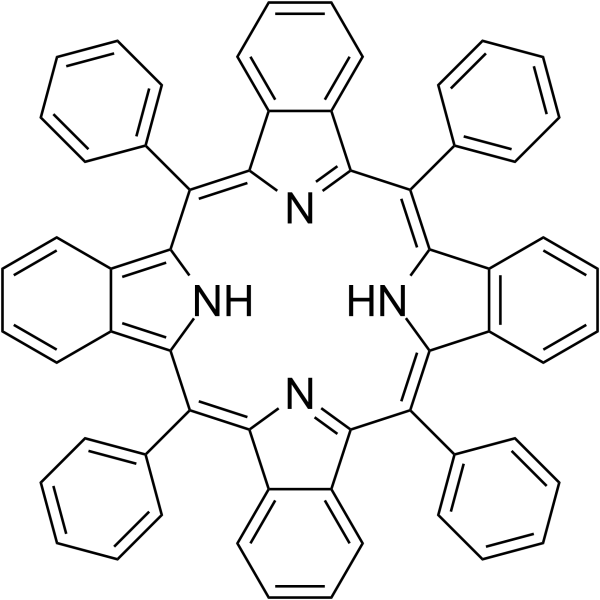 Tetraphenyltetrabenzoporphyrin structure, CAS 80528-89-8