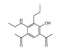 1,1-[4-(Ethylamino)-6-hydroxy-5-propyl-1,3-phenylene]bis-ethanone structure, CAS 79324-51-9