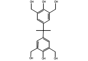 5,5'-isopropylidenebis(m-xylene-2,alpha,alpha'-triol) structure, CAS 3957-22-0