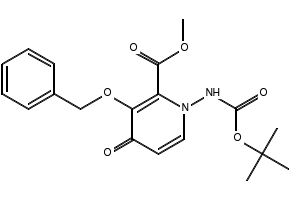Methy1 1-amino-3-(benzyloxy)-4-oxo-1,4-dihydropyridine-2-carboxylate structure, CAS 2226366-36-3