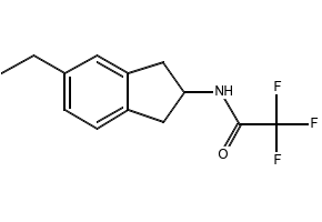Acetamide, N-(5-acetyl-2,3-dihydro-1H-inden-2-yl)-2,2,2-trifluoro- structure, CAS 601487-87-0