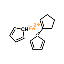 CYCLOPENTENYLFERROCENE structure, CAS 12260-67-2