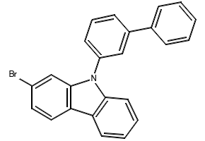 2-Bromo-9-([1,1'-biphenyl]-3-yl)carbazole structure, CAS 1656983-68-4