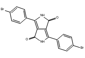3,6-bis(4-bromophenyl)-2,5-dibutyl-1,2,4,5-tetrahydropyrrolo[3,4-c]pyrrole-1,4-dione structure, CAS 575451-86-4