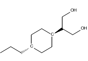 2-(TRANS-4'-N-PROPYL-CYCLOHEXYL)PROPANE-1,3-DIOL structure, CAS 132310-86-2