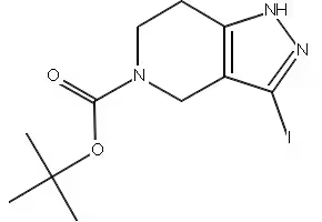 tert-butyl 3-iodo-6,7-dihydro-1H-pyrazolo[4,3-c]pyridine-5(4H)-carboxylate structure, CAS 661487-17-8