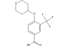 4-((8-((tetrahydro-2H-pyran-2-yl)oxy)octyl)oxy)benzoic acid structure, CAS 1160620-75-6