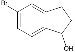 5-Bromo-2,3-dihydro-1H-inden-1-ol structure, CAS 34598-50-0