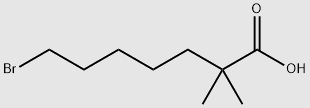 Heptanoic acid, 7-bromo-2,2-dimethyl- structure, CAS 7443-29-0