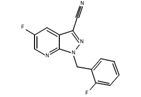 5-fluoro-1-(2-fluorobenzyl)-1H-pyrazolo[3,4-b]pyridine-3-carbonitrile structure, CAS 1350653-26-7