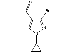 1H-Pyrazole-4-carboxaldehyde, 3-bromo-1-cyclopropyl- structure, CAS 2138410-41-8