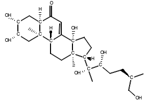 inokosterone structure, CAS 15130-85-5