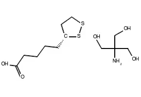 1,2-Dithiolane-3-pentanoic acid, (3S)-, compd. with 2-amino-2-(hydroxymethyl)-1,3-propanediol structure, CAS 248914-06-9