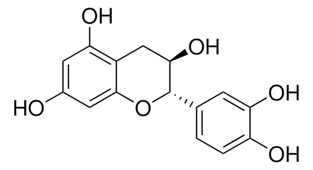 (-)-CATECHIN HYDRATE structure, CAS 18829-70-4