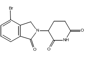 3-(4-bromo-1-oxoisoindolin-2-yl)piperidine-2,6-dione structure, CAS 2093387-36-9