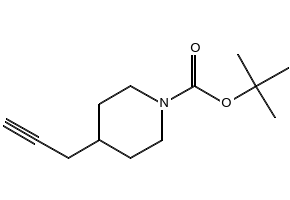 tert-butyl 4-(prop-2-ynyl)piperidine-1-carboxylate structure, CAS 301185-41-1