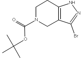tert-butyl 3-bromo-6,7-dihydro-1H-pyrazolo[4,3-c]pyridine-5(4H)-carboxylate structure, CAS 1936429-06-9