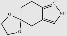 spiro[1,3-dioxolane-2,5'-1,4,6,7-tetrahydroindazole] structure, CAS 1160245-61-3