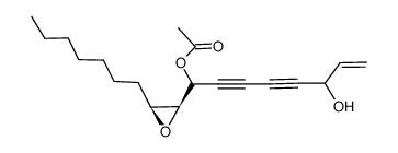 7-Octene-2,4-diyne-1,6-diol,1-(3-heptyl-2-oxiranyl)-, 1-acetate structure, CAS 145400-15-3