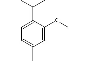 2-Isopropyl-5-methylanisole structure, CAS 1076-56-8