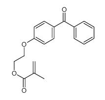 2-Propenoic acid, 2-methyl-, 2-(4-benzoylphenoxy)ethyl este structure, CAS 34570-27-9