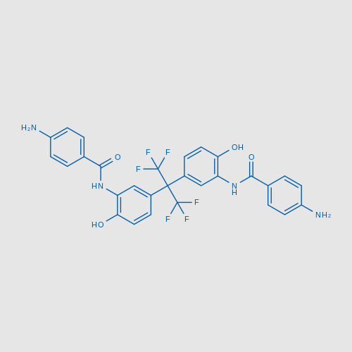 Benzamide, N,N'-[[2,2,2-trifluoro-1-(trifluoromethyl)ethylidene]bis(6-hydroxy-3,1-phenylene)]bis[4-amino- structure, CAS 129197-38-2