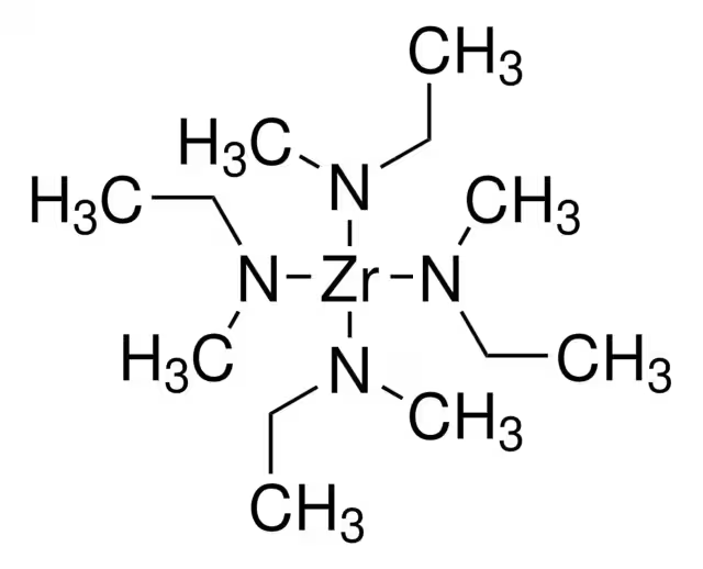 TETRAKIS(ETHYLMETHYLAMINO)ZIRCONIUM structure, CAS 175923-04-3
