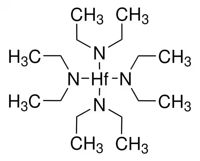 TETRAKIS(DIETHYLAMINO)HAFNIUM structure, CAS 19824-55-6