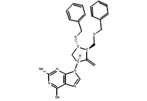 (1R,3R,4S)-4-(benzyloxy)-3-((benzyloxy)methyl)-2-methylenecyclopentanol structure, CAS 1354715-02-8