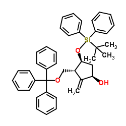 (1R,3R,4S)-4-(tert-butyldiphenylsilyloxy)-2-Methylene-3-(trityloxyMethyl)cyclopentanol structure, CAS 1233193-58-2