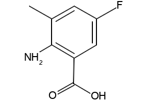 2-amino-3-fluoro-5-methylbenzoic acid structure, CAS 1039900-47-4