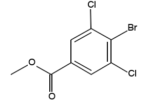 4-Bromo-3,5-dichloro-benzoic acid methyl ester structure, CAS 117738-81-5