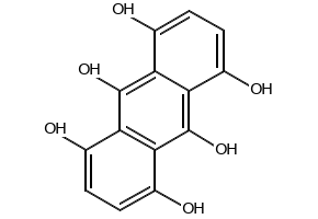 2,3-dihydro-1,4,5,8-tetrahydroxyanthraquinone structure, CAS 81-59-4